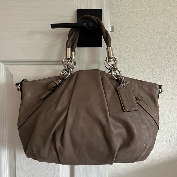 Coach Handbags - Coach Flint Madison Pleated Iridescent Grey Sophia Satchel